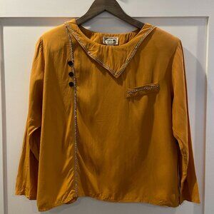 Vintage Mustard Yellow blouse